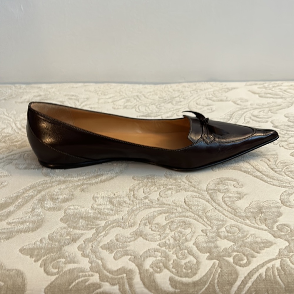 Authentic HERMES stunning dark brown flats in excellent condition size 38 1/2 - Picture 2 of 16